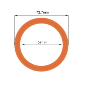 Gasket Group Head Orange Silicone Flat 72.7mm x 57mm x 8mm